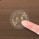 Custom Gold Foil Stickers Wedding nvitation card gift box Personalized Round logo Bridal Party Decoration Hebrew Minor Language