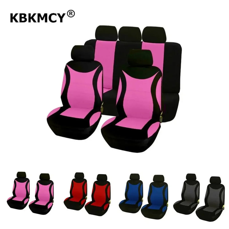 KBKMCY Black Pink Car Seat Covers for Women Men for C3 AIRCROSS II(2R_, 2C_) Citroen c1 celysee ds3 c4 ds4 Auto Seat Covers