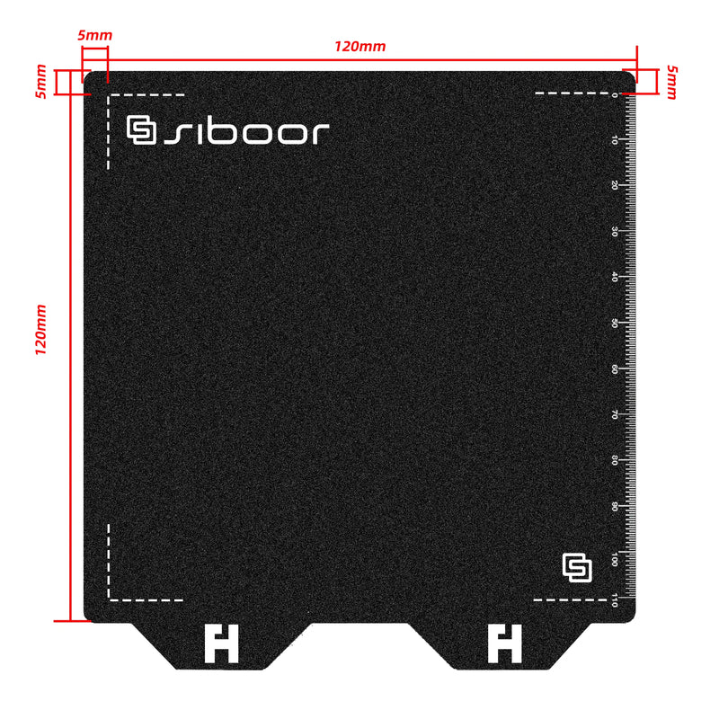 1pcs Build Plate PEI-pro Magnetic Steel Platform Spring Steel Cold Punched PEI Sheet for Voron 0.1/0.2 3D Printer Accessories