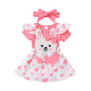 ma&baby 0-18M Easter Newborn Infant Toddler Baby Girl Clothes Sets Romper Rabbit Heart Print Skirt Headband Outfit D05