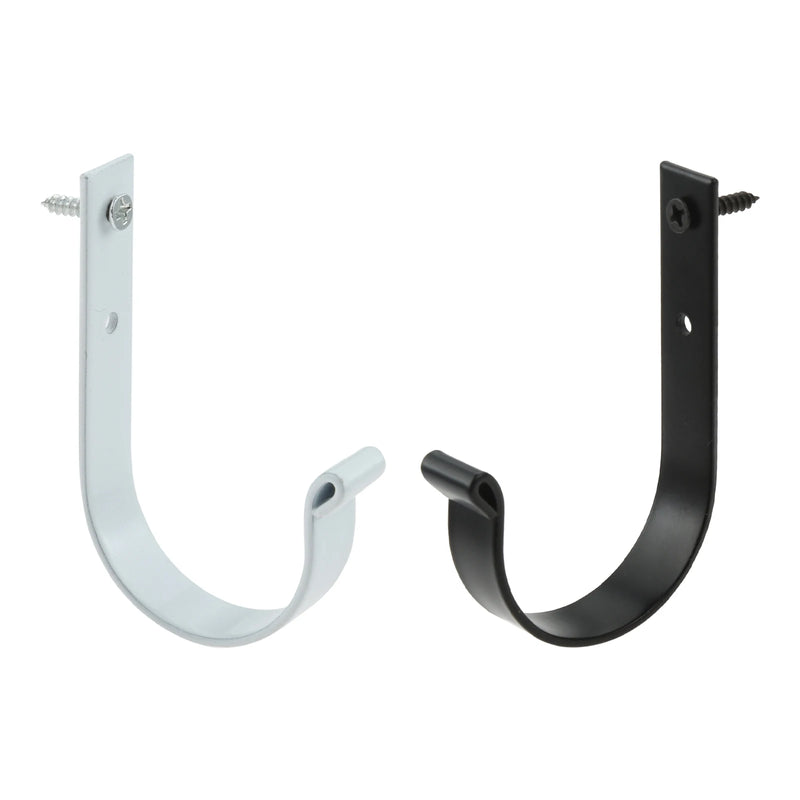 2Pcs Black/White Zinc Alloy Door Bedroom Hooks Hanger Hook for Clothes Coat Hat Bag Towel Hanger Bathroom Wall Hook Rack w/Screw