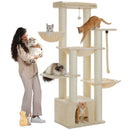 Big Cat Tree Tower for Large Cats Robust with Several Levels Cat House Climbing Tree with Hammock 11 Sisal Posts Large Perch