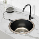 Grey Round Sink Kitchen Renovation Sink Round Single Sink Small Basin Round Basin for Bathroom