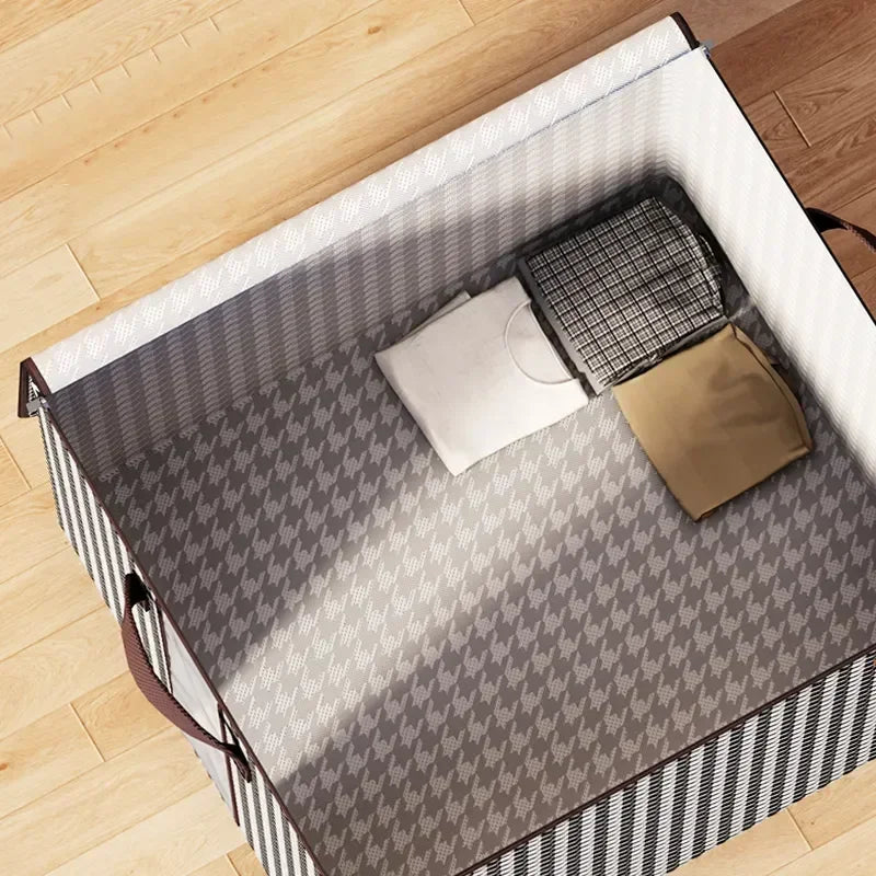 Quilt Storage Box Dustproof Organizers Non-Woven Wardrobe Space Saving Bag House-Moving Bedding Box Travel Storage Organization