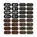 5*2.5CM IR Reflection Blood Type A B AB O POS NEG Embleem Hook and Loop Patches,Tactical Badges Clothes Stickers Glow in Dark
