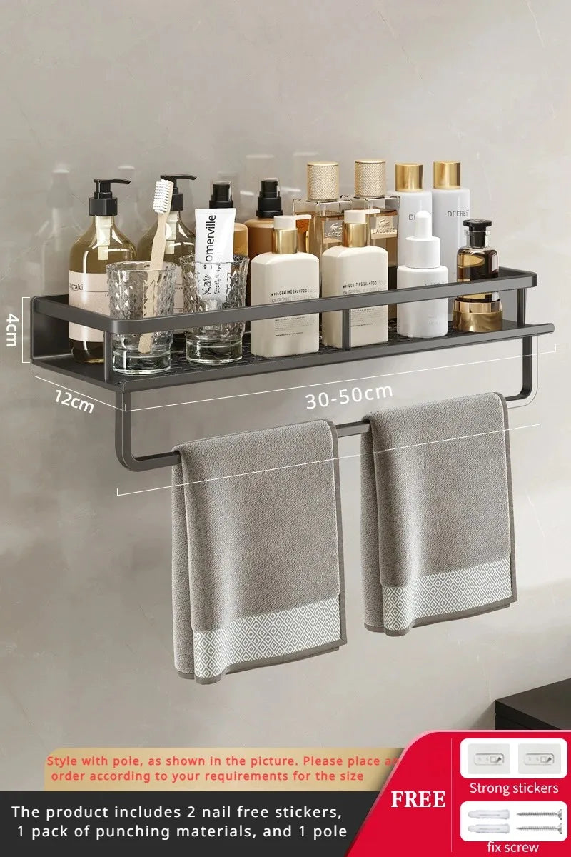 Toilet Storage Rack Punch-Free Washstand Light Luxury Bathroom Wall-Mounted Toilet Toilet Wall Storage Shelf