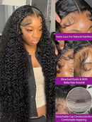 Linktowig HD Lace 13x6 Deep Wave Frontal Wig Curly Human Hair Wigs Brazilian 5x5 Glueless Lace Closure Raw For Women 200 Density