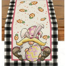 2025 Easter Rabbit Table Runner Linen Bunny Dining Table Cloth Placemat Spring Holiday Happy Easter Decoration For Home Kitchen