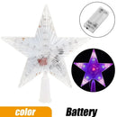 Christmas Star Tree Topper Lights LED Glowing Star Lamp Sparkling Night Light Xmas Tree Top Ornaments New Year Home Party Decor