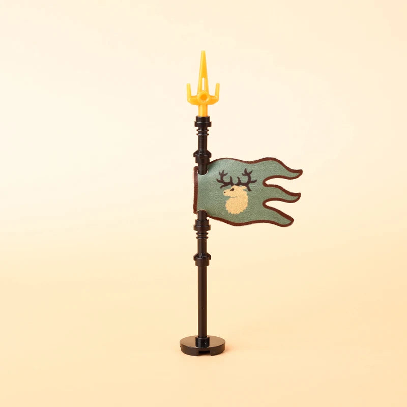 Medieval Castle Knight Figures Flag Building Blocks Ancient Holy Rome Military Army Soldier Weapons MOC Accessory Bricks Kid Toy