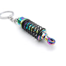 Car Parts Keychain NEO Chrome Metal Keyring Wheel Hub Nitrogen Gas Bottle Shock Absorber Key Chain Whistle Turbine Auto Interior