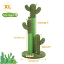 Cat Scratching Post with 3 Natural Scratching Poles and Interactive Dangling Ball, Cactus Cat Scratcher for Indoor, Cat Toys