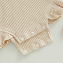 ma&baby 0-18M Newborn Infant Toddler Baby Girls Romper Knit Ruffle Sleeveless Jumpsuit Overall Solid Color Clothing D01