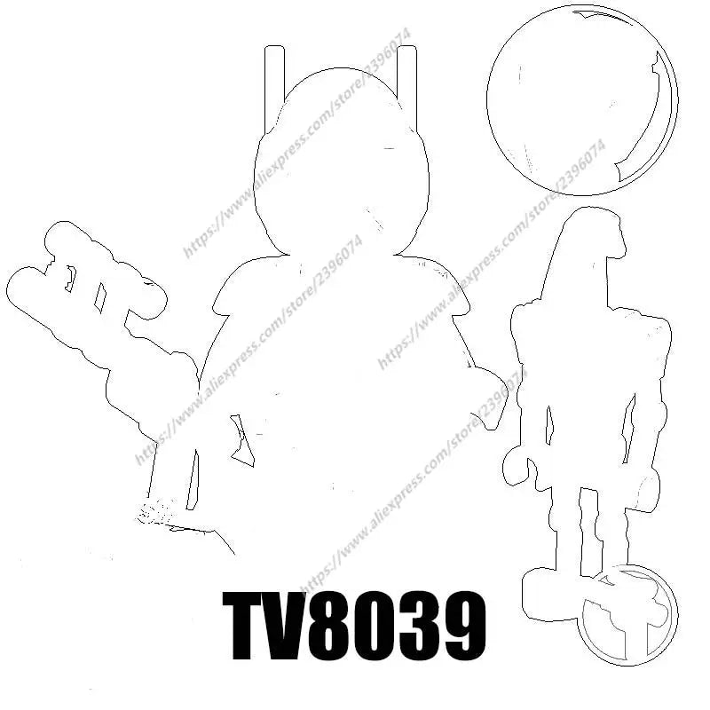 TV6102 Action Figures Movie accessories Building Blocks Bricks toys TV8009 TV8010 TV8011 TV8012 TV8013 TV8014 TV8015 TV8016