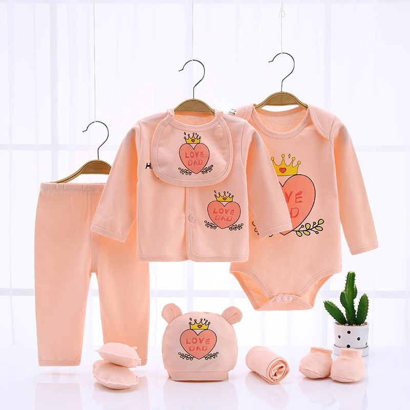 Newborn Clothing Suits Baby toddler Cotton Set for Girls Boys pink blue yellow