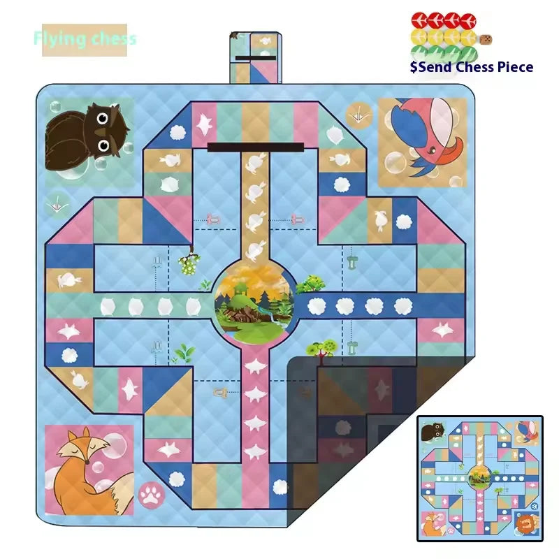 Ultrasonic Picnic Mat Thickened Waterproof Beach Blanket Camping Tent Grassland Mat Outdoor Sleeping Pad Camping Accsesorios