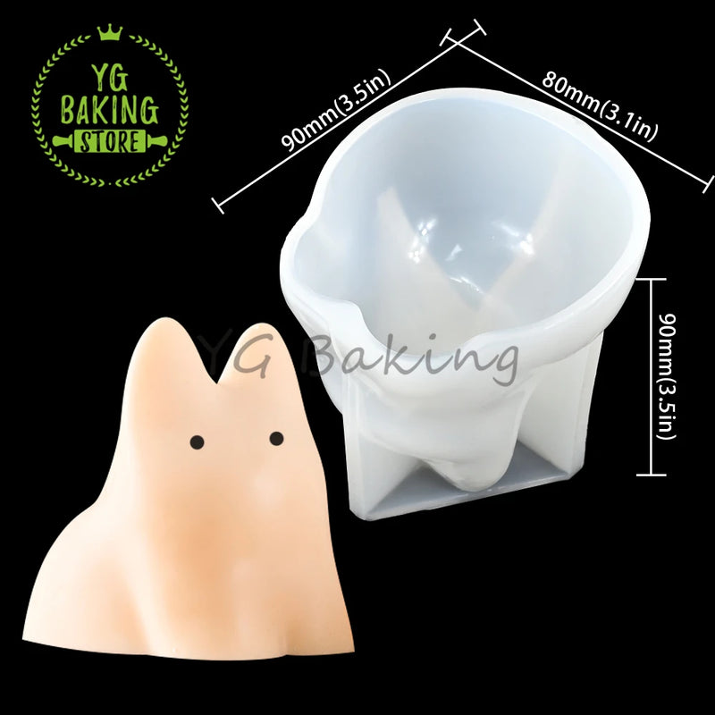 1pcs Cute Cat Milk Pudding Silicone Mold 3D Jelly Chocolate Mousse Mould Cake Decorating Tools DIY Candle Soap Model Bakeware