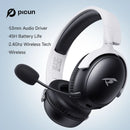 Picun G3 Gaming Wireless Headphone with Mic Over-Ear Headphones Bluetooth 5.4 40mm Driver 2.4G/Wireless/Cable USB Headsets 65H