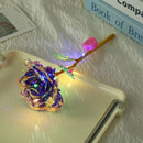 Valentine's Day LED Rose Creative Gold Foil Flower Artificial Flower for Home Decor Wedding Valentine's Day Mother's Day Gifts