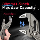 Geinxurn Heavy Duty 7-Inch Water Pump Pliers w/ Quick Button, 15-Position, 1.5" Capacity, CR-V Steel Parallel Jaws