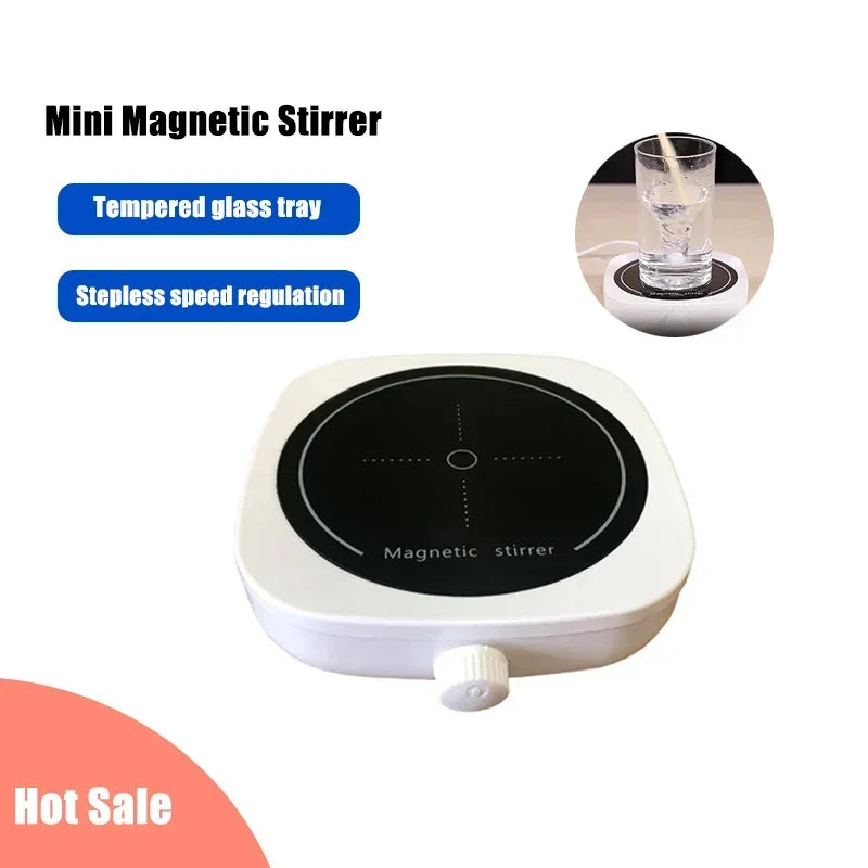 2L 4000RPM Magnetic Stirrer Mini Lab Stir Mixer Stirrer Plate Portable Electric Mixing Coffee Milk with Stir Bar for Laboratory