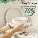 17 Piece Nonstick Skillet and Saucepan Set with Silicone Lid and Utensils Induction, Detachable Handle, Oven Available, Beige