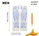 1set Foot Massage Acupuncture Point Socks English Version Meridian Acupoint Warp Acupressure Massager Reflexology Physiotherapy