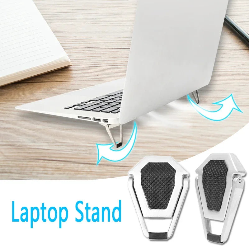 Foldable Metal Laptop Stand Universal Non-slip Bracket Support for Macbook Pro Air Lenovo Notebook Laptops Mount Holder Feets