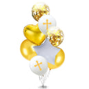 Balloon Easter Bless Cross Easter Balloons Party Easter Decoration Ballon Baptism Forked Holy Communion Favors Christen Decotion