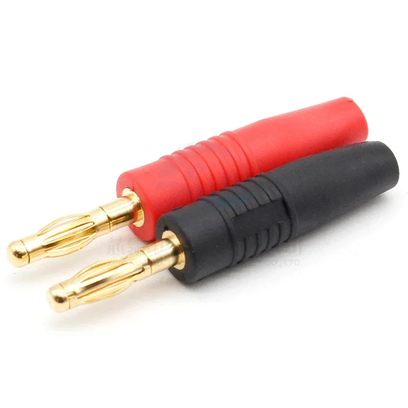 4pcs 4mm Plugs Gold Plated Musical Speaker Cable Wire Pin Banana Plug Connectors