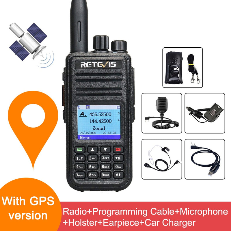 Retevis RT3S DMR Digital Walkie Talkie Ham Radio Stations Walkie-talkies Professional Amateur Two-Way Radio VHF UHF GPS APRS 5W