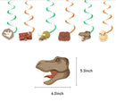 New Jurassic Dinosaur Theme Disposable Tableware Cup Plates Children's Birthday Party Dinosaur Latex Balloon Banner Decoration