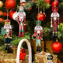 12pcs Christmas Nutcracker Soldier Wooden Pendant Xmas Tree Hanging Ornament Navidad Decoration for Home 2026 New Year Gift