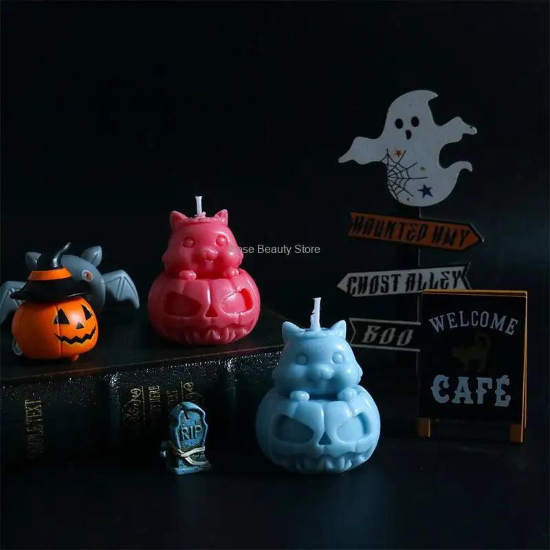 Pumpkin Halloween Silicone Mold for Diy Soap Resin Candle Chocolate Candy Jelly Ice Cube Mold Handmade Crafts