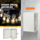 SucceBuy Outdoor Electrical Junction Box ABS Plastic&Hinged Cover Stainless Steel Latch IP67 Waterproof for Electrical Projects