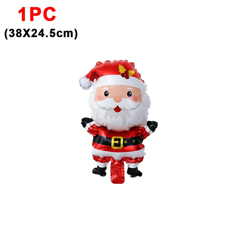 15/1Pcs Christmas Foil Balloons Santa Claus Xmas Tree Aluminum Balloons New Year Kids Gifts Toys Xmas Birthday Party Decorations