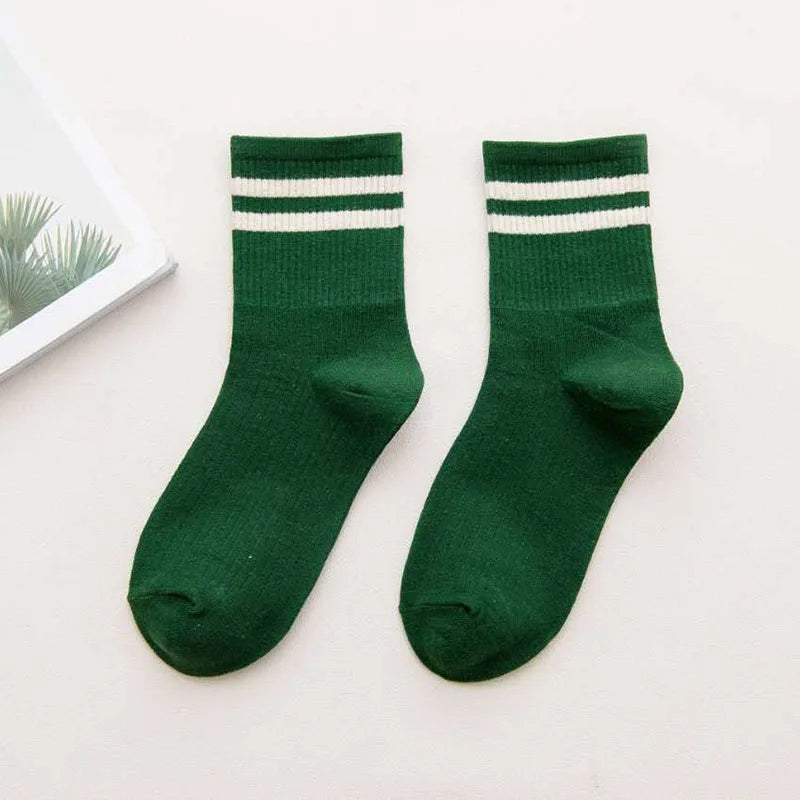 Thickness Funny Novelty Cute Cotton Loose Striped Men Long Socks Fashion Street Couple High-quality Youth Sock