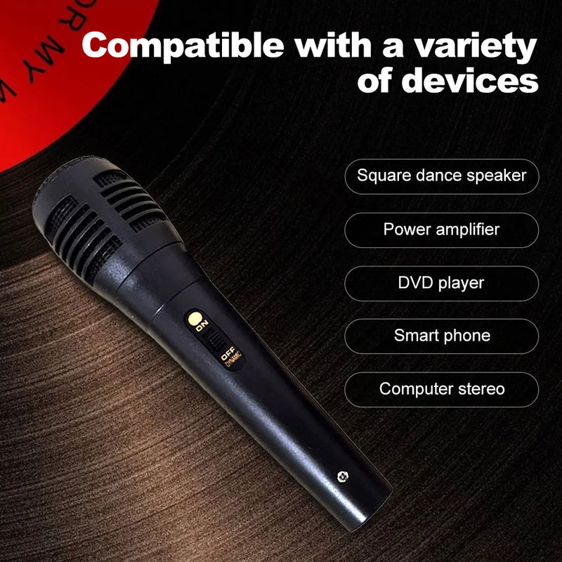 3.5mm/6.5mm Wired Bluetooth Microphone Portable Dynamic Omnidirectional KTV Handheld Megaphone for Karaoke Speech Wedding