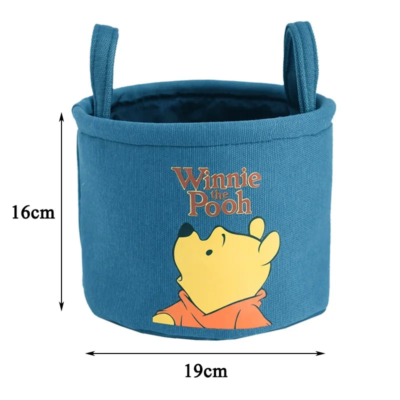 Disney Winnie The Pooh Desktop Storage Box Cartoon Minnie Sock Storage Basket Snack Sundries Cosmetic Storage Basket Party Gift