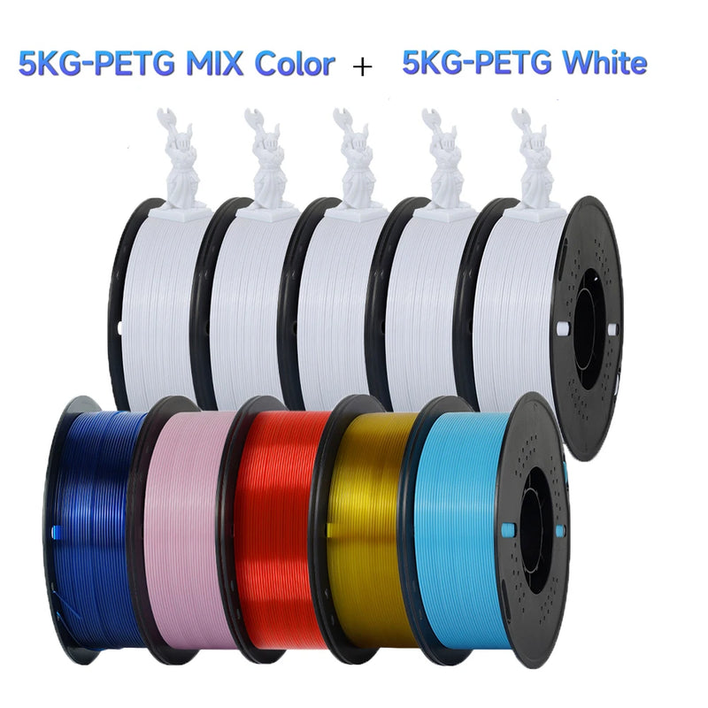 10/5kg PETG Filament For 3D Printer Plastic Material 22LBS 1.75mm Non-Toxic Eco-Friendly PETG 3D Filament Consumables for Ender