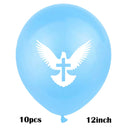 Balloon Easter Bless Cross Easter Balloons Party Easter Decoration Ballon Baptism Forked Holy Communion Favors Christen Decotion