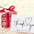 30pcs/pack White Thank You Card For Supporting Business Package Decoration Business Card Handmade With Love Label