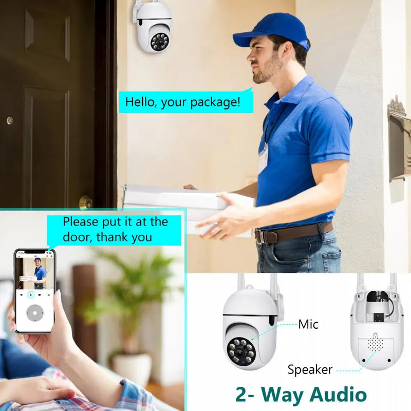 5G 5MP WiFi IP Camera Audio Security PTZ Camera Ai Tracking CCTV Surveillance Camera Color Night Vision Baby Monitor Mini Camera