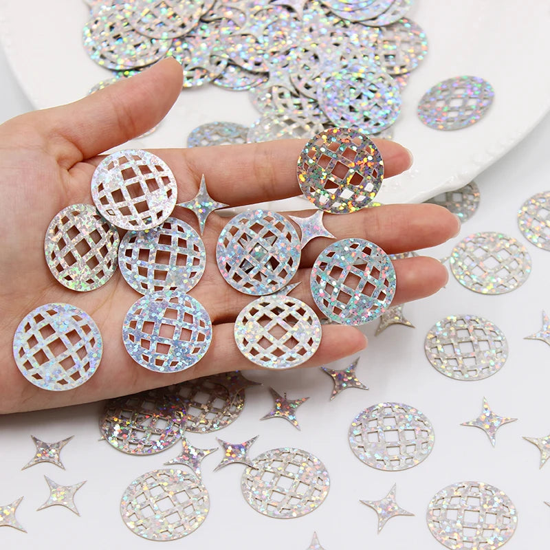 100pcs disco themed party confetti, wedding, birthday, single woman, bride, gift giving party, engagement decoration