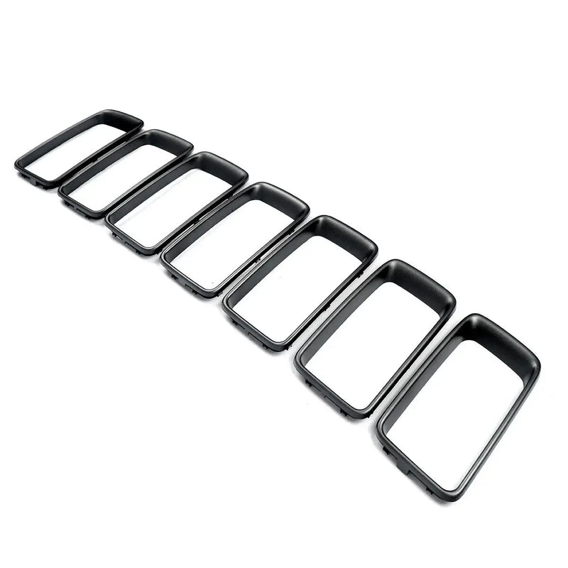 7X Front Grille Grill Inserted Ring Trim Cover For Jeep Grand Cherokee 2014-2016