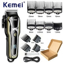Kemei PG1990A Rechargeable Hair Clipper or Limit Combs Professional Cordless Men Hair Trimmer Men's Hair Cutting Machine Barber