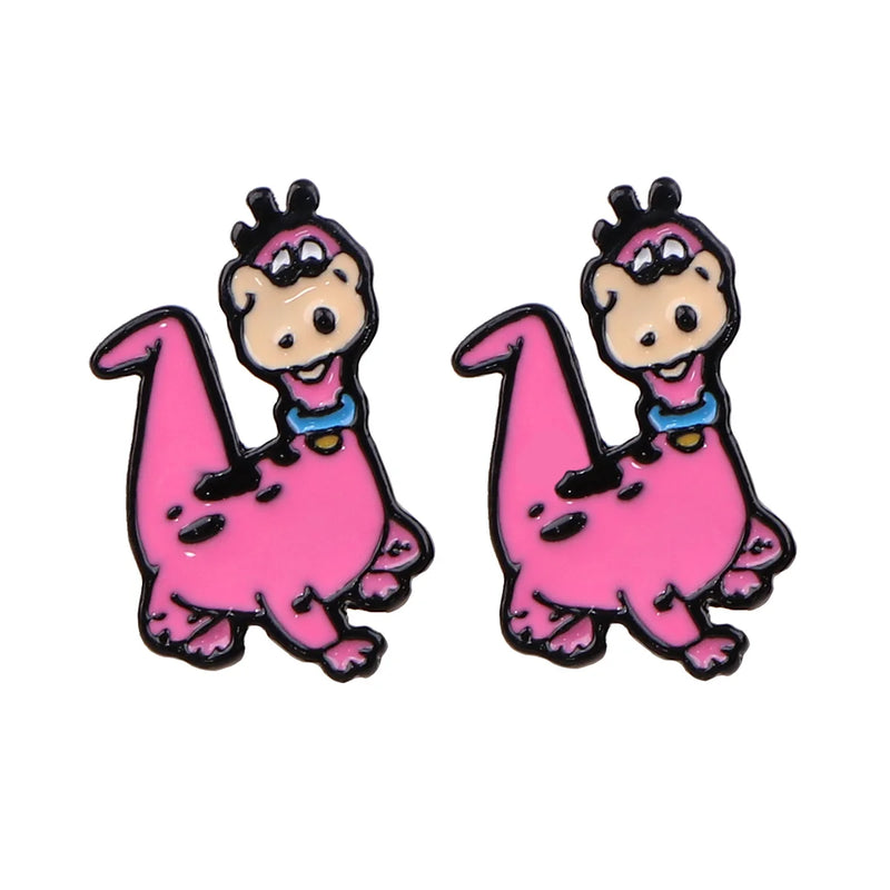 Monsters Piercing Earrings Cartoon Kawaii Cute Stud Earrings for Woman Girls Kids Fashion Jewelry Gift Accessories