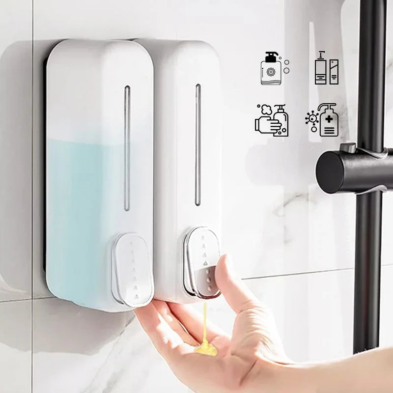Wall Mounted Soap Dispenser Bathroom Shower Soap Dispenser 350ml Body Wash Shampoo Conditioner Hand Soap Dispenser Pump