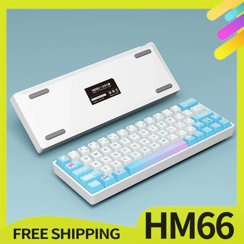 Sikakeyb Hm66 Wired Keyboard Magnetic Axis E-Sports Game Keyboard Customized Rgb Pbt Keyboard For Win Desktop Computer Gifts