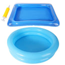 Inflatable Foot Bath Footbath Foot Soaking Bath Basin For Swimming Pool To Clean Feet Sturdy Versatile Blue Inflatable Basin